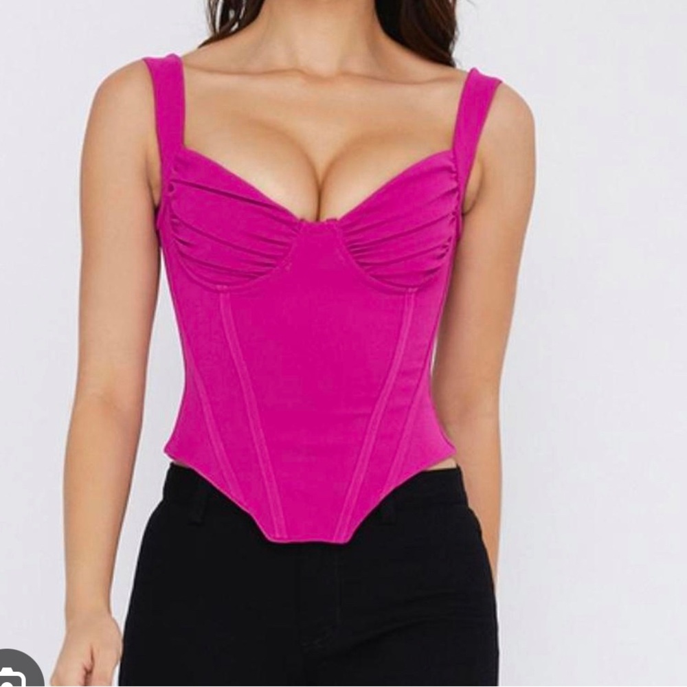 House of CB Dana Pink Fitted Bustier Top